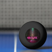 Mysterious spruce forest natuur neon magenta-teken pingpongbal (Net)