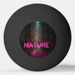 Mysterious spruce forest natuur neon magenta-teken pingpongbal