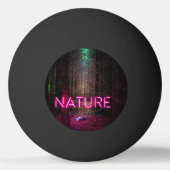 Mysterious spruce forest natuur neon magenta-teken pingpongbal (Achterkant)