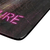 Mysterious spruce forest natuur neon magenta-teken snijplank (Hoek)