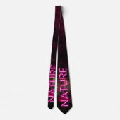 Mysterious spruce forest natuur neon magenta-teken stropdas (Achterkant)