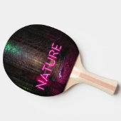 Mysterious spruce forest natuur neon magenta-teken tafeltennisbatje (Zijkant)