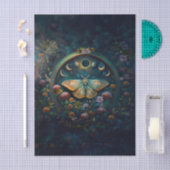Mysterious Twilight Portal, Moth & Eclipse Vert Tissuepapier (Craft)