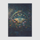 Mysterious Twilight Portal, Moth & Eclipse Vert. Tissuepapier (Voorkant)