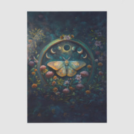 Mysterious Twilight Portal, Moth & Eclipse Vert. Tissuepapier