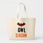 Mysterious Uil Seizoen Spooky Vibes Grote Tote Bag (Voorkant)