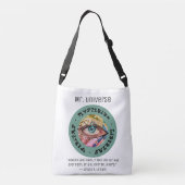 Mysterious Universe Psychedelic Retro Throw Pillo Crossbody Tas (Achterkant)