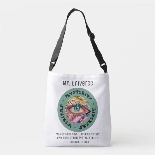 Mysterious Universe Psychedelic Retro Throw Pillo Crossbody Tas (Achterkant)