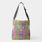 Mysterious Universe Psychedelic Retro Throw Pillo Crossbody Tas (Voorkant)