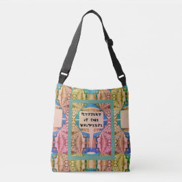 Mysterious Universe Psychedelic Retro Throw Pillo Crossbody Tas