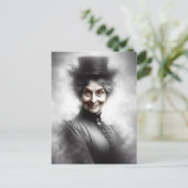 Mysterious Victorian Woman Portrait Art Briefkaart (Staand voorkant)