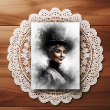 Mysterious Victorian Woman Portrait Art