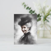 Mysterious Victorian Woman Portrait Art Briefkaart (Staand voorkant)