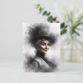 Mysterious Victorian Woman Portrait Art Briefkaart (Staand voorkant)