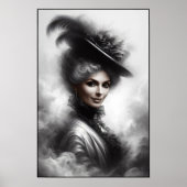 Mysterious Victorian Woman Portrait Art Poster (Voorkant)