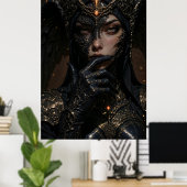 Mysterious Warrior Queen Wall Art Poster (Thuiskantoor)