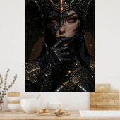 Mysterious Warrior Queen Wall Art Poster (Keuken)