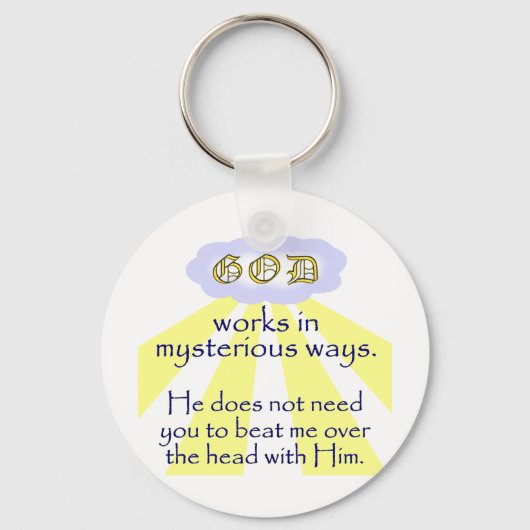 Mysterious Ways Sleutelhanger (Achterkant)