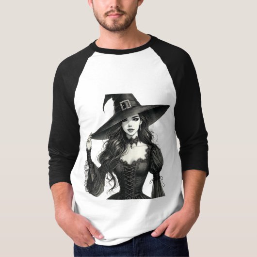 Mysterious Witch Graphic T-shirt (Voorkant)