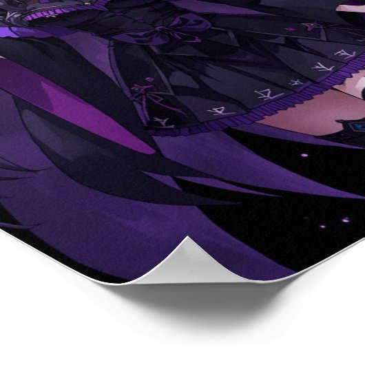 Mysterious Witch with Purple Magic Poster (Hoek)