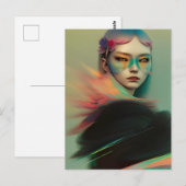 Mysterious Woman Briefkaart (Voorkant / Achterkant)