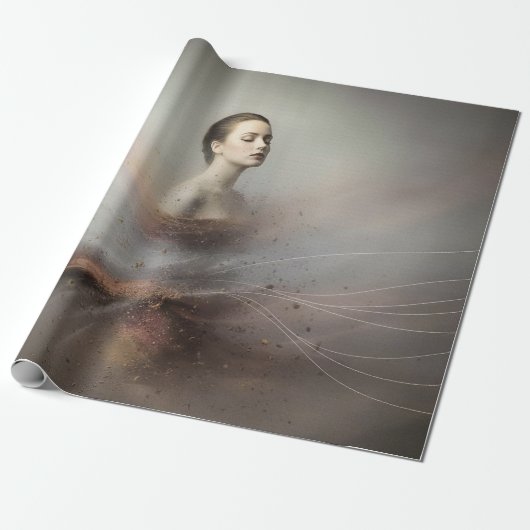 Mysterious Woman Cadeaupapier (Uitgerold)