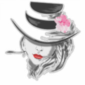 Mysterious Woman Sticker (Voorkant)