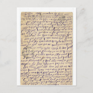 Mysterious write (Yiddish?) postkaart 1902