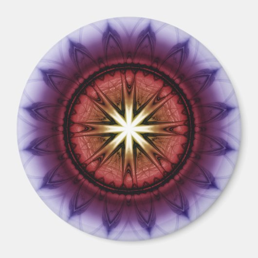 Mysteritische symbolische fractale ornament magneet (Voorkant)