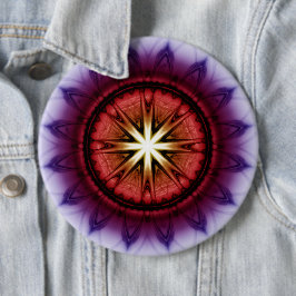 Mysteritische symbolische fractale ornament ronde button 6,0 cm