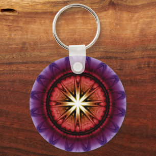 Mysteritische symbolische fractale ornament sleutelhanger