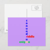 Mysterium Rätsel riddle enigma conundrum Briefkaart (Voorkant / Achterkant)