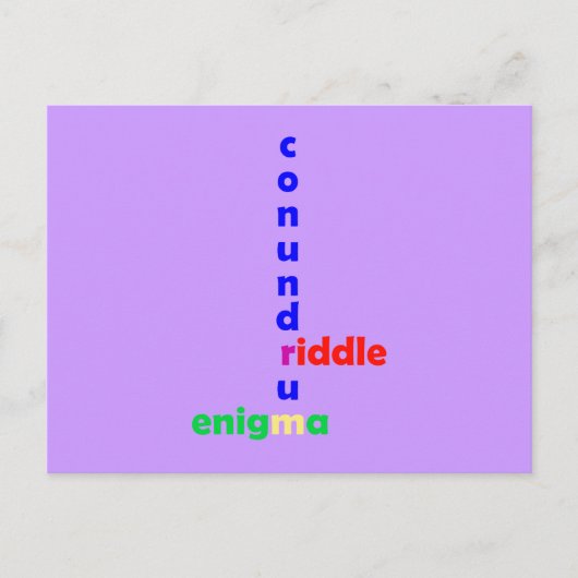 Mysterium Rätsel riddle enigma conundrum Briefkaart (Voorkant)