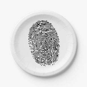 Mystery Black Fingerprint Papieren Bordje