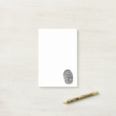 Mystery Black Fingerprint Post-it® Notes (Op bureau)