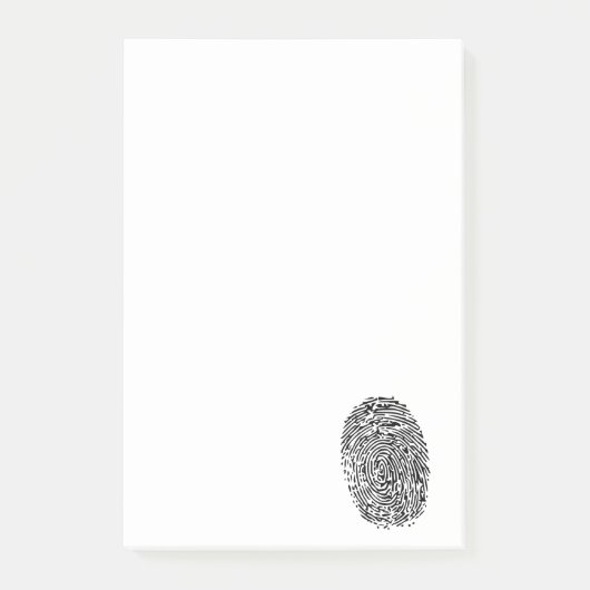 Mystery Black Fingerprint Post-it® Notes (Voorkant)
