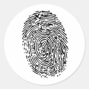 Mystery Black Fingerprint Ronde Sticker