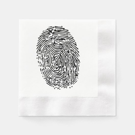 Mystery Black Fingerprint Servetten (Voorkant)