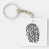 Mystery Black Fingerprint Sleutelhanger (Voorkant)