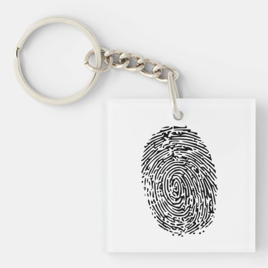 Mystery Black Fingerprint Sleutelhanger (Voorkant)