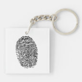 Mystery Black Fingerprint Sleutelhanger (Achterkant)