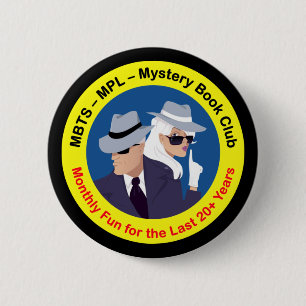 Mystery Book Club Celebration Pin - 20+ jaar Ronde Button 5,7 Cm