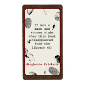 Mystery Book Label Design (Voorkant)