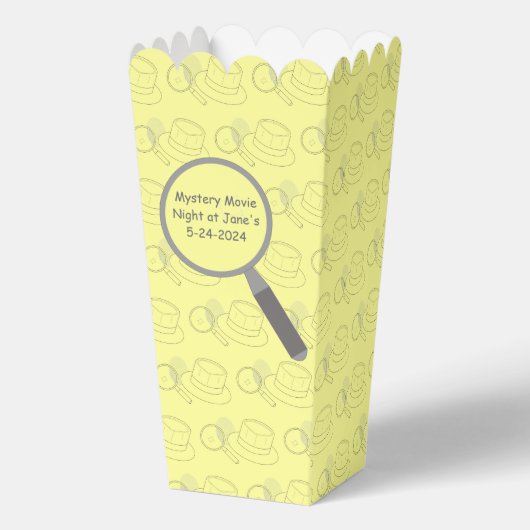 Mystery Crime Solving Evidence Board Popcorn Bedankdoosjes (Voorkant)