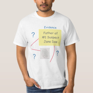 Mystery Crime Solving Evidence Board Vader T-shirt
