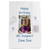 Mystery Crime Solving Evidence Board Verjaardag Medium Cadeauzakje (Achterkant)