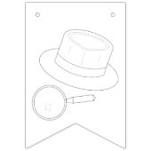 Mystery Crime Solving Evidence Board Verjaardag Vlaggetjes (Eerste vlag)