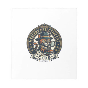 Mystery Detective Cat Cat Grafische T-shirt Kunst  Notitieblok
