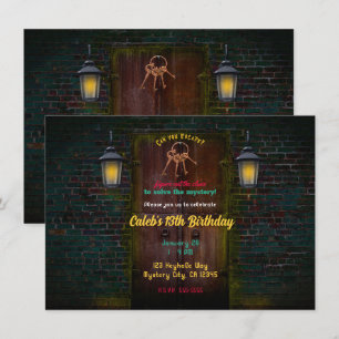 Mystery Deuren Zaal Escape Birthday Kaart