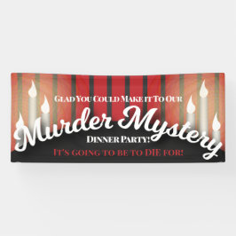 Mystery Dinner Party van Classy Red en Black Murde Spandoek